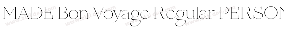 MADE Bon Voyage Regular PERSONAL USE字体转换